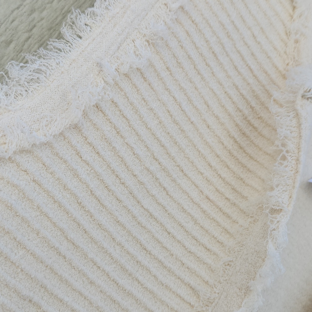 NEW J.CREW Textured Open Front Old Money Coastal Hamptons Preppy Vest Cream XXL - Picture 4 of 8